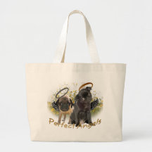 perfect angels pugs with daisies bags