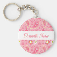 Perfectly Paisley Keychain Personalised For Her