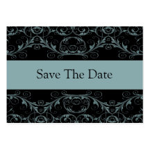 Perfectly Vintage Save The Date / Alluring Blue Business Card