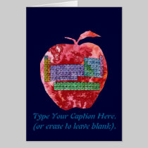 Periodic Table Apple with Customisable Text cards