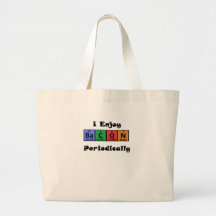 Periodic Table Bacon Science Chemistry Funny Canvas Bags