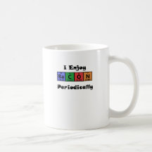 Periodic Table Bacon Science Chemistry Funny Coffee Mugs