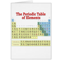 Periodic Table of Elements Greeting Cards