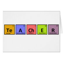 Periodic Table Teacher Appreciation Card
