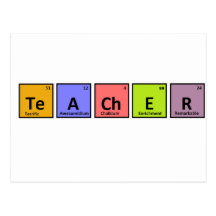 Periodic Table Teacher Appreciation Post Card