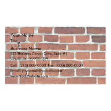 Periodic Whites Line On Aged Red Brick Business Card