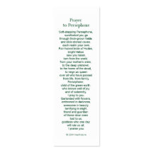 Persephone Prayer Card Business Card