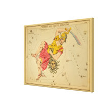 Perseus - Vintage Astronomical Star Chart Image Canvas Prints
