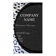 Persian Leopard Print Business Card Template
