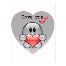 Persoanlize Cute "Love You" Post Cards