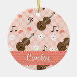 Persoanlized Pink Cello Ornament