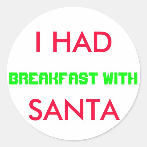 PERSONAL BREAKFAST WITH SANTA STICKER