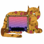 personal cat picture frame yellow photo sculpture