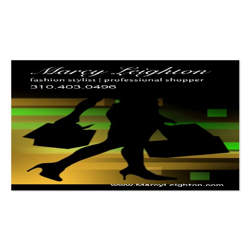 Personal Shopper, Fashion Stylist, Designer Business Card Template