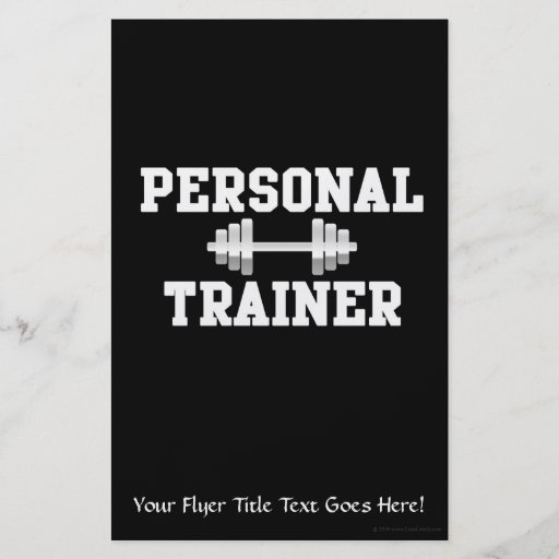 Personal Trainer Black and White Dumbell Training Custom Flyer