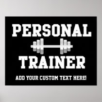 Personal Trainer Black and White Dumbell Training