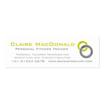 Personal Trainer lime grey business promotion card Business Cards