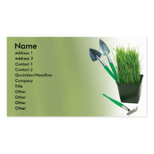 PersonalGardening, Name, Address 1, Address 2, ... Business Card Template