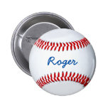 Personalise Baseball Fan Custom Name Tag buttons