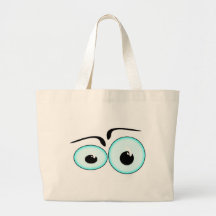 Personalise Cute Eyes Beach Sport Tote Bag