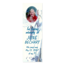 Personalise On the Wings of an Angel Bookmark Business Card Templates