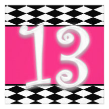 Personalised 13th Birthday Invitation