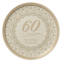 Personalised 60th Birthday Plate
