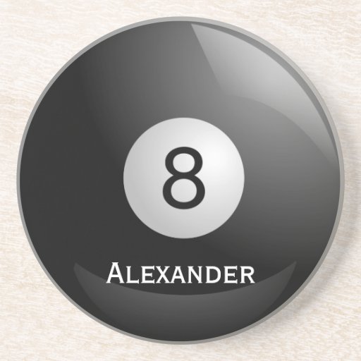 Personalised 8 ball, Billiards Pool Drink Coaster