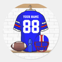 Personalised American Football Grid Iron jersey Stickers