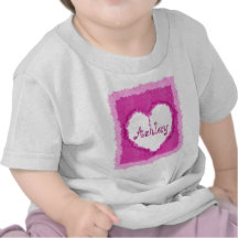Personalised Ashley Watercolor Heart T Shirts