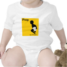 Personalised Baby Shirt, iPoop By Christopher
