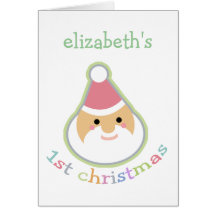 Personalised Baby's First Christmas Card