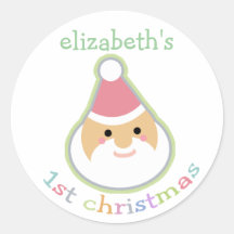Personalised Baby's First Christmas Sticker