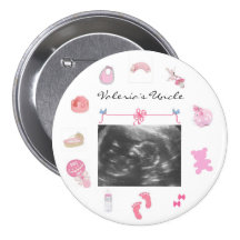 Personalised BabyShower Family Button