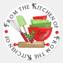 Personalised Baking Cooking Kitchen Stickers