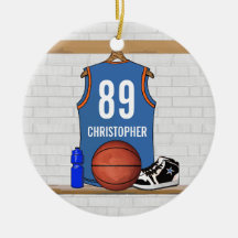 Personalised Basketball Jersey (LBO) Christmas Ornament