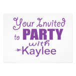 Personalised Birthday Party Invitations