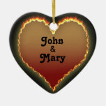 Personalised Blazing Heart Ornament