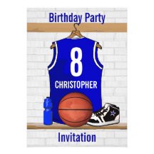 Personalised Blue Basketball Jersey Personalized Announcement