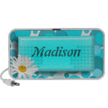 Personalised Blue Circle Doodle Speaker