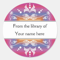 Personalised Bookplates - Colourful Flourishes stickers
