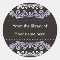 Personalised Bookplates - Colourful Flourishes stickers