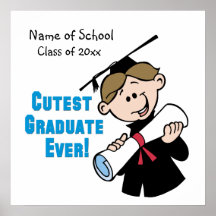 Personalised Boys Graduation Poster