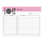 Personalised Bridal Shower Recipe Card Post Cards