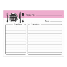 Personalised Bridal Shower Recipe Card Post Cards