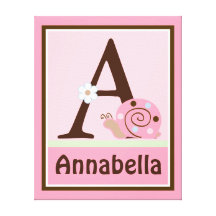 Personalised Butterfly/Ladybug Lullaby Canvas Art Stretched Canvas Print