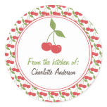Personalised Canning Labels - Cute Cherries stickers