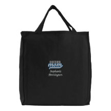 Personalised cheer mum embroidered tote bag