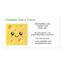 Personalised Cheese Dairy Farm Business Cards