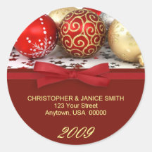 Personalised Christmas Address Labels Stickers